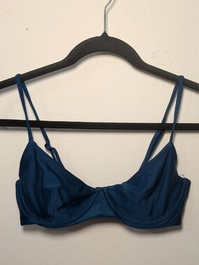 Pinkcolada Tropez Bikini Top in Midnight Teal Beach Vacation Swim Women's Size M